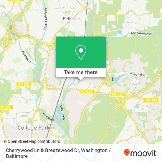Mapa de Cherrywood Ln & Breezewood Dr