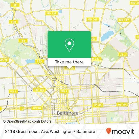 2118 Greenmount Ave, Baltimore, MD 21218 map