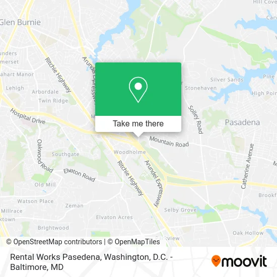 Rental Works Pasedena map