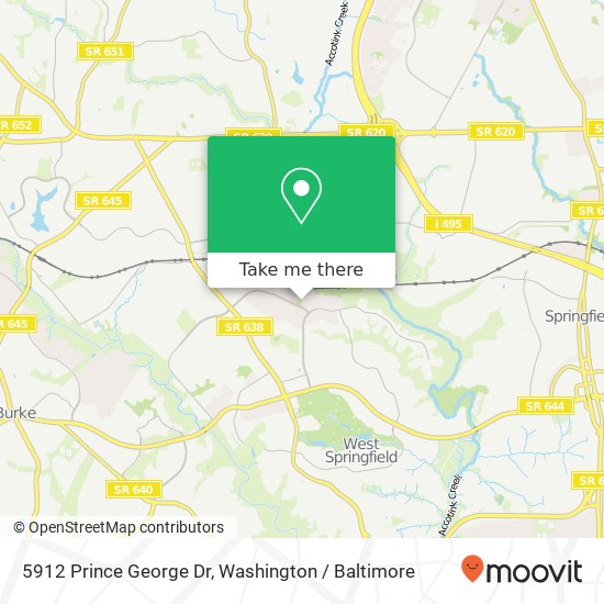 5912 Prince George Dr, Springfield, VA 22152 map