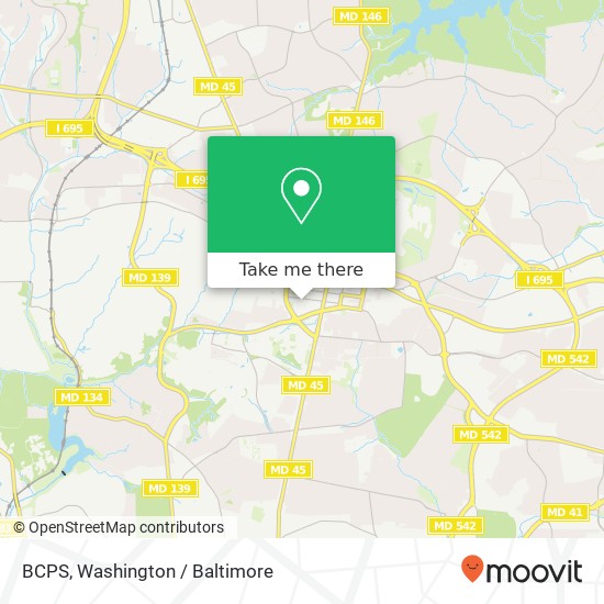 Mapa de BCPS, 105 W Chesapeake Ave