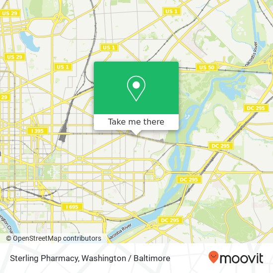 Mapa de Sterling Pharmacy, 1647 Benning Rd NE