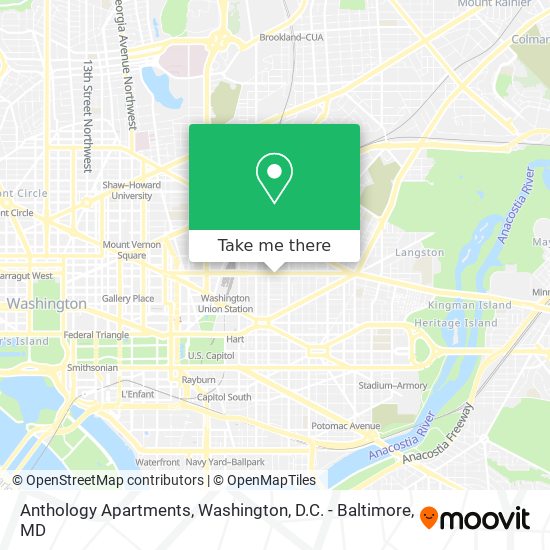 Anthology Apartments map