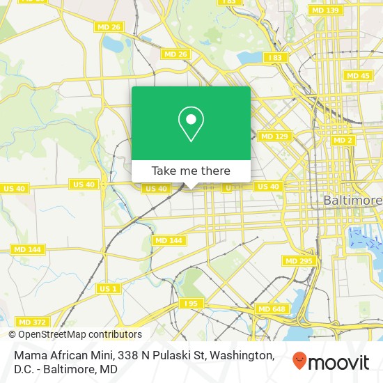 Mapa de Mama African Mini, 338 N Pulaski St