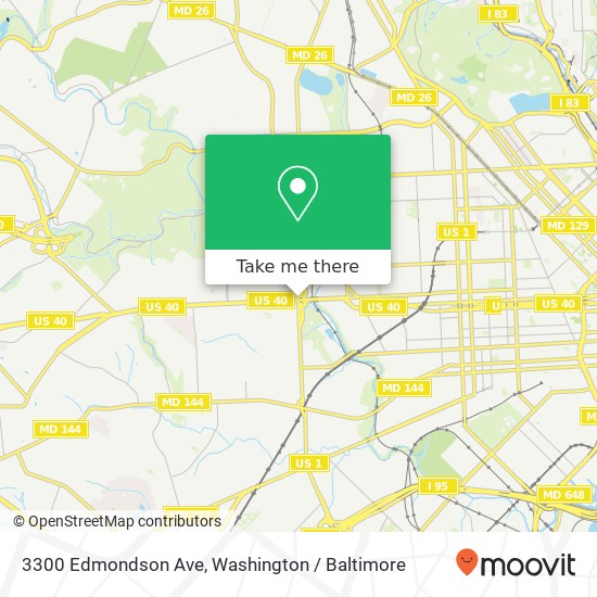 3300 Edmondson Ave, Baltimore, MD 21229 map