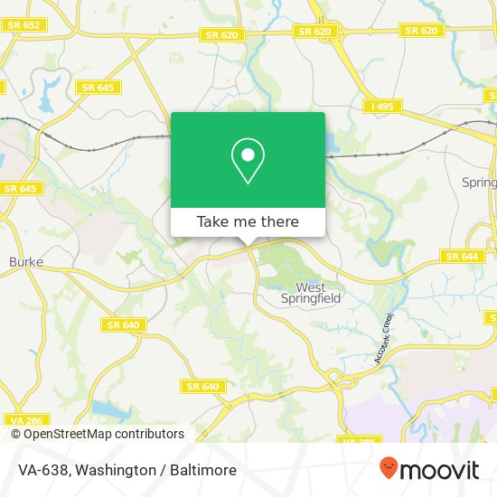Mapa de VA-638, Springfield, VA 22152