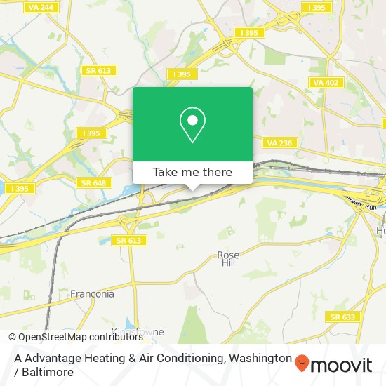 Mapa de A Advantage Heating & Air Conditioning, 4934 Eisenhower Ave