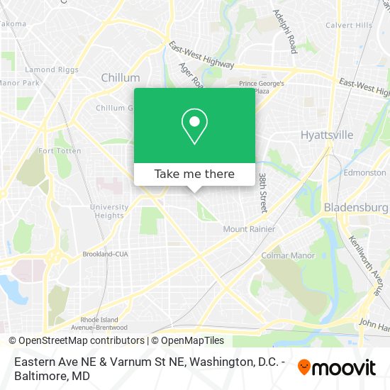 Mapa de Eastern Ave NE & Varnum St NE