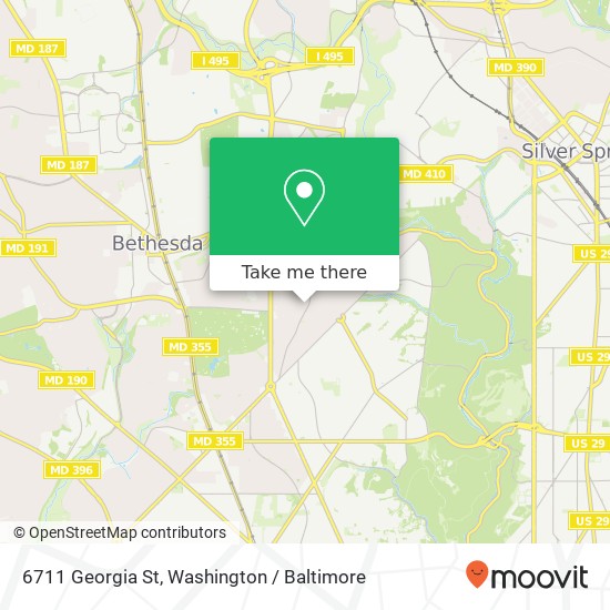 Mapa de 6711 Georgia St, Chevy Chase, MD 20815