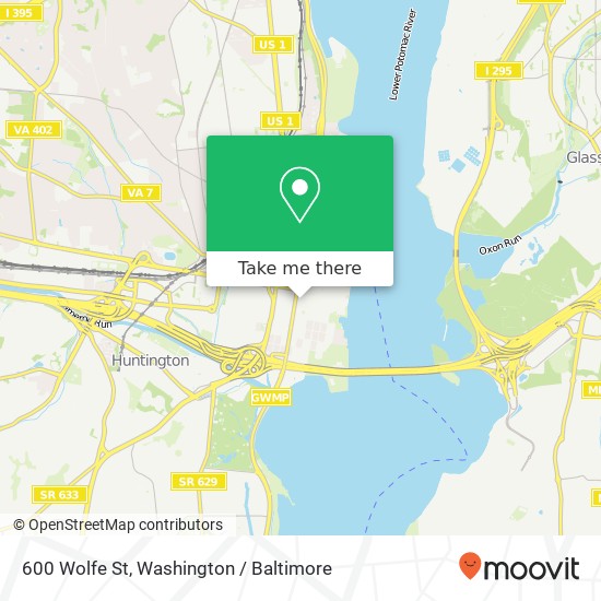 Mapa de 600 Wolfe St, Alexandria, VA 22314