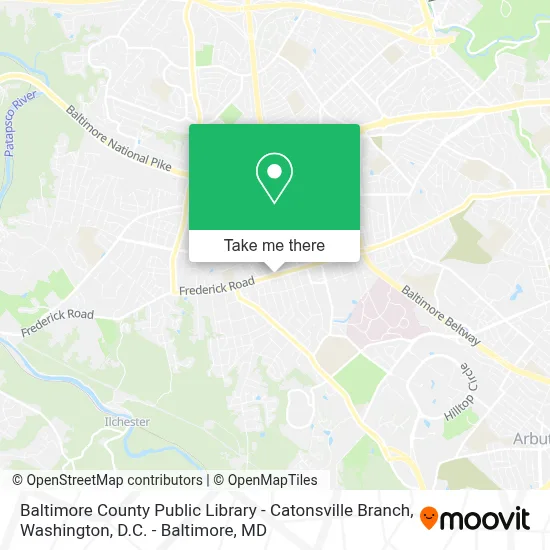 Baltimore County Public Library - Catonsville Branch map
