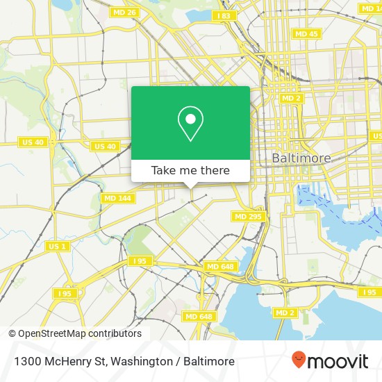 Mapa de 1300 McHenry St, Baltimore, MD 21223