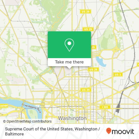 Supreme Court of the United States, 1661 Crescent Pl NW map