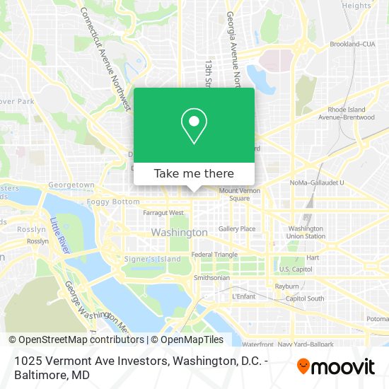 1025 Vermont Ave Investors map