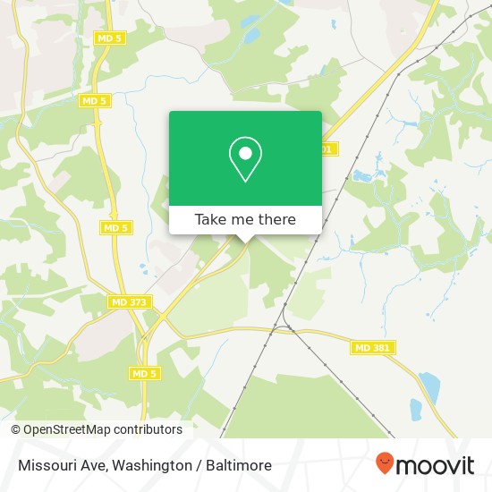 Mapa de Missouri Ave, Brandywine, MD 20613