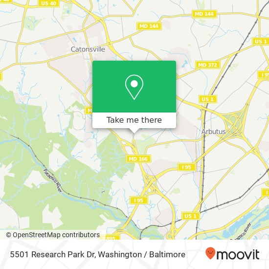 5501 Research Park Dr, Catonsville, MD 21228 map