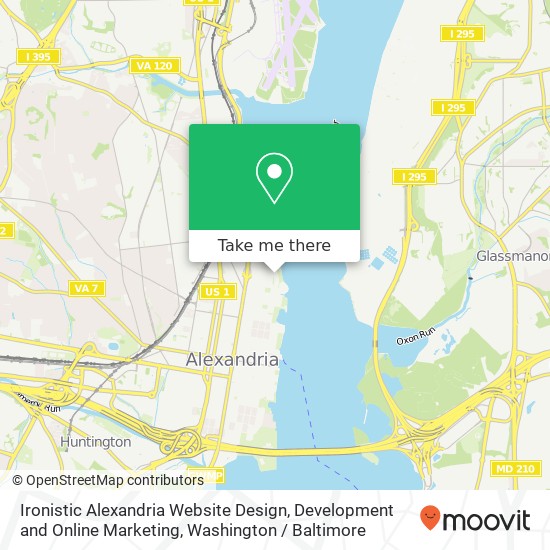 Mapa de Ironistic Alexandria Website Design, Development and Online Marketing, 1199 N Fairfax St