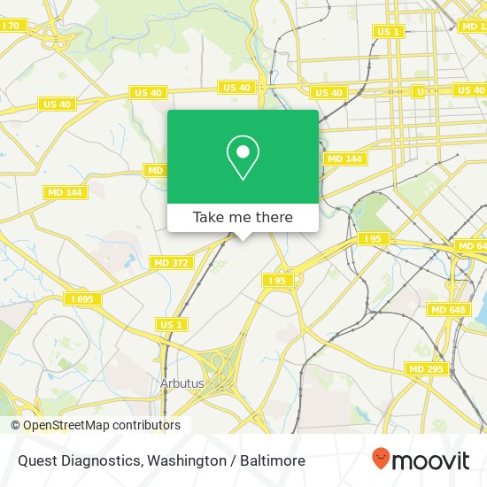 Mapa de Quest Diagnostics, 1001 Pine Heights Ave