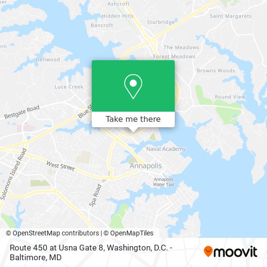 Mapa de Route 450 at Usna Gate 8