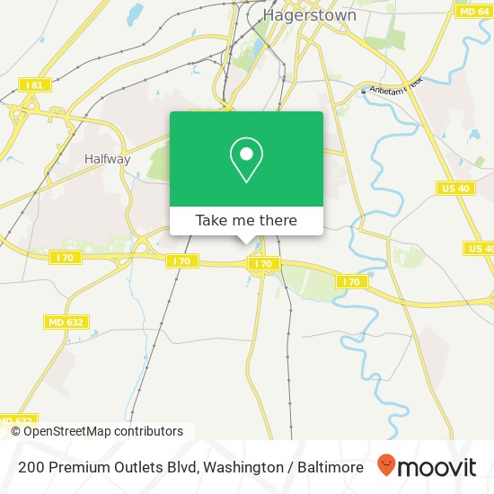 200 Premium Outlets Blvd, Hagerstown, MD 21740 map