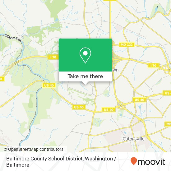 Mapa de Baltimore County School District, 1410 Pleasant Valley Dr