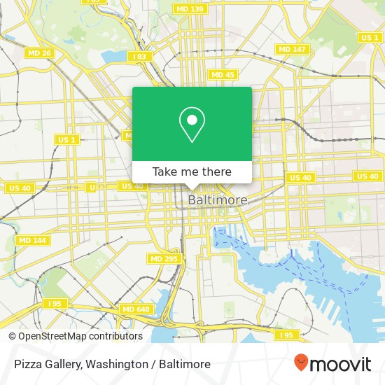 Mapa de Pizza Gallery, 218 N Liberty St