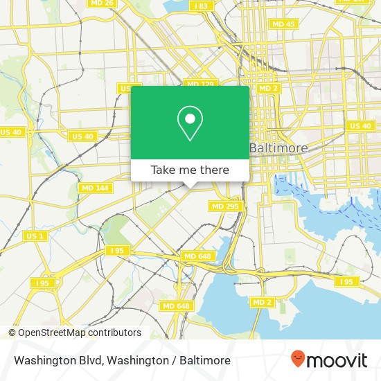 Washington Blvd, Baltimore, MD 21223 map