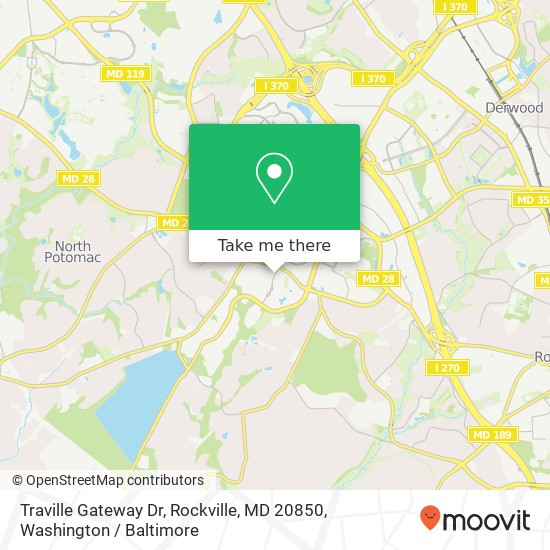 Traville Gateway Dr, Rockville, MD 20850 map