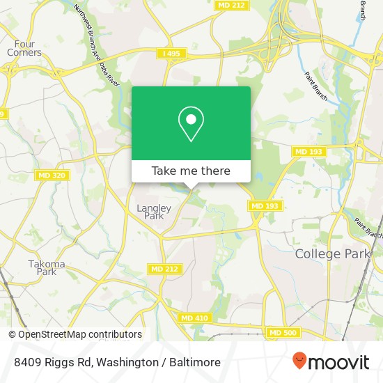 8409 Riggs Rd, Hyattsville (LANGLEY PARK), MD 20783 map