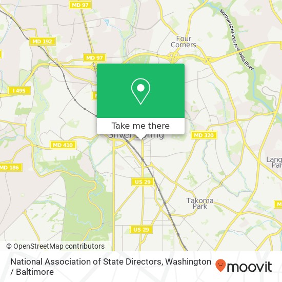 Mapa de National Association of State Directors, 8484 Georgia Ave