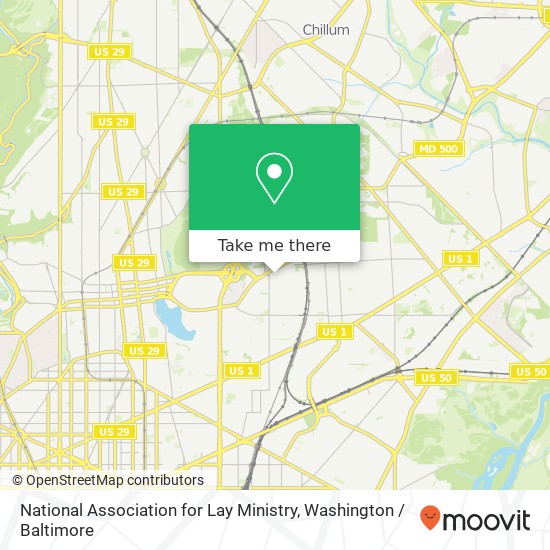 Mapa de National Association for Lay Ministry, 415 Michigan Ave NE