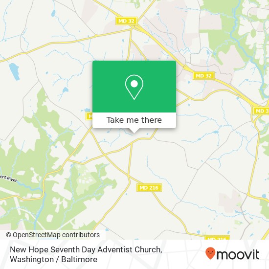 Mapa de New Hope Seventh Day Adventist Church, 12350 Hall Shop Rd