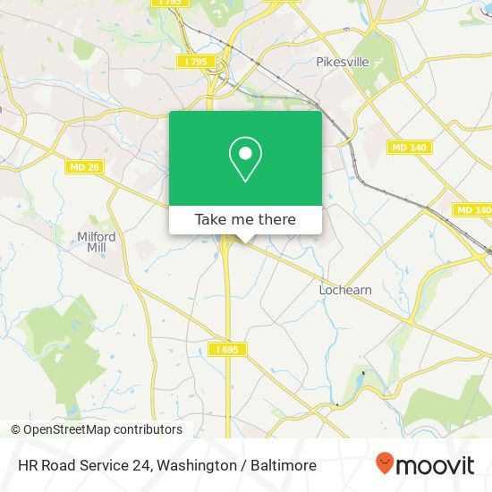 Mapa de HR Road Service 24, 7409 Liberty Rd