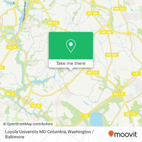 Mapa de Loyola University MD-Columbia, 8890 McGaw Rd