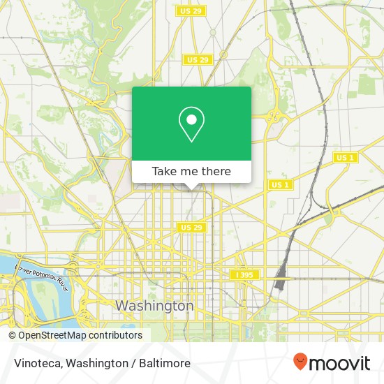 Mapa de Vinoteca, 1940 11th St NW