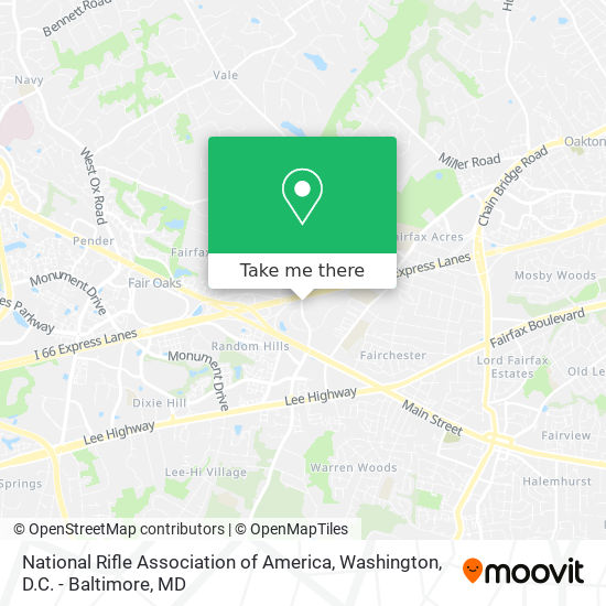 National Rifle Association of America map