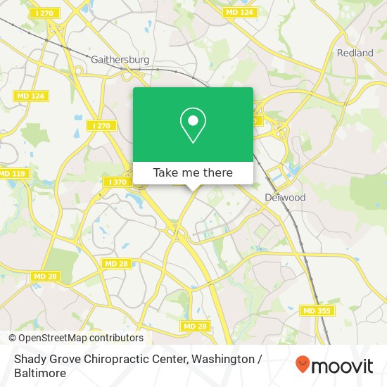 Mapa de Shady Grove Chiropractic Center, 15968 Shady Grove Rd