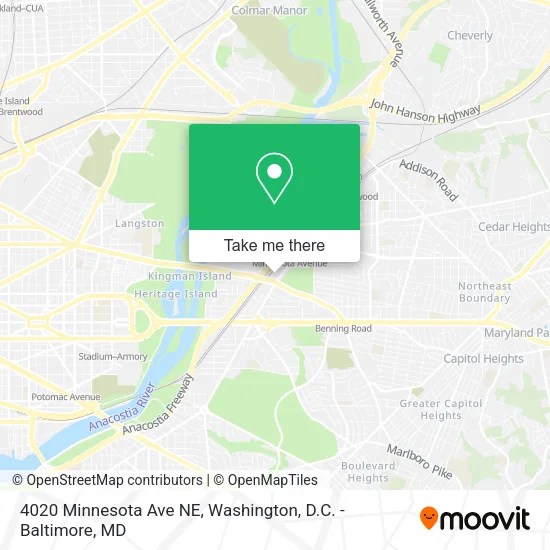 Mapa de 4020 Minnesota Ave NE