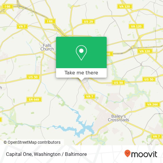 Mapa de Capital One, 6367 Seven Corners Ctr