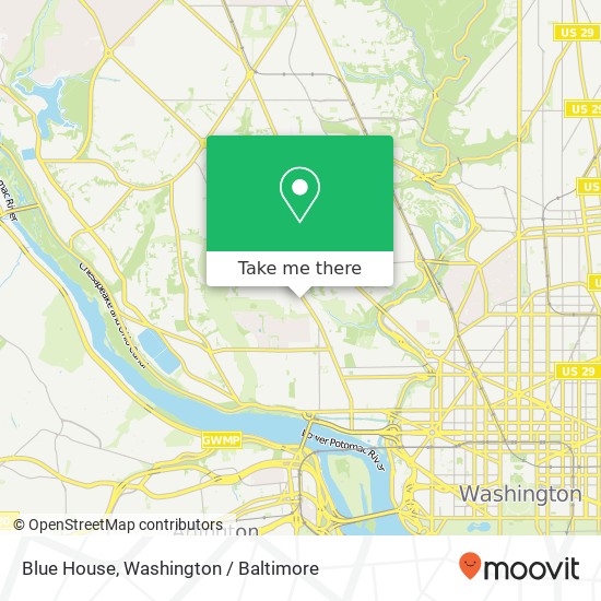 Mapa de Blue House, 2168 Wisconsin Ave NW