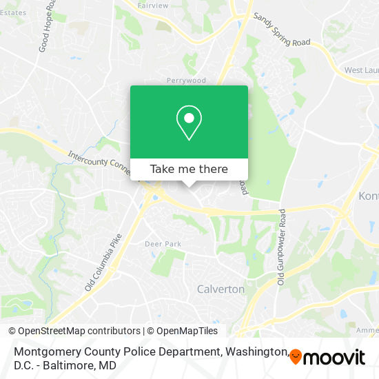 Mapa de Montgomery County Police Department