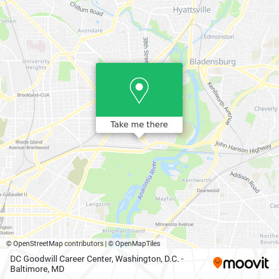 DC Goodwill Career Center map