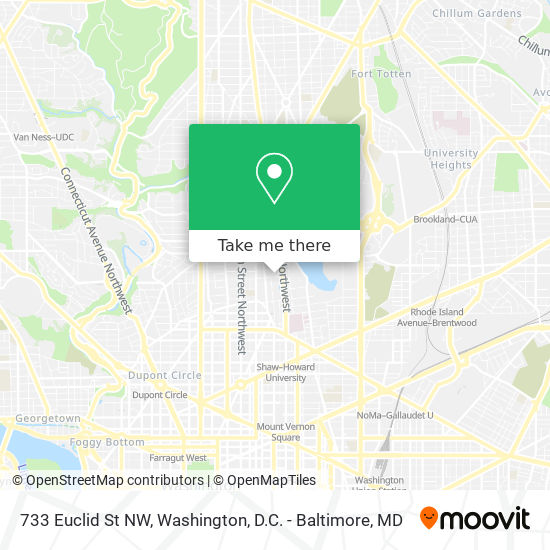 Mapa de 733 Euclid St NW