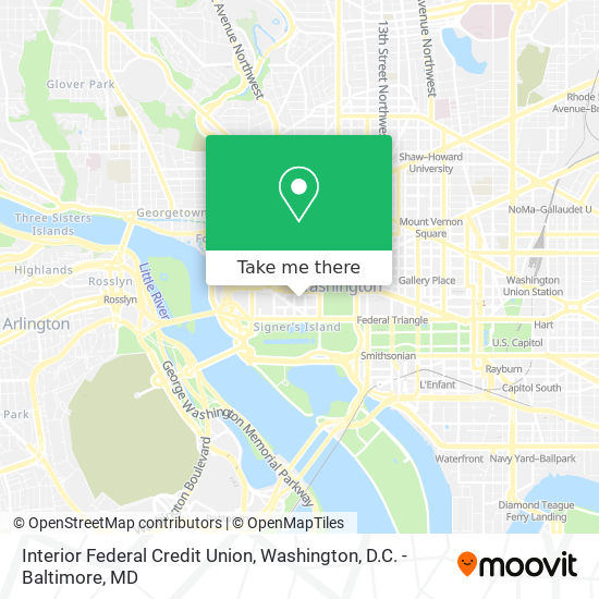 Interior Federal Credit Union map