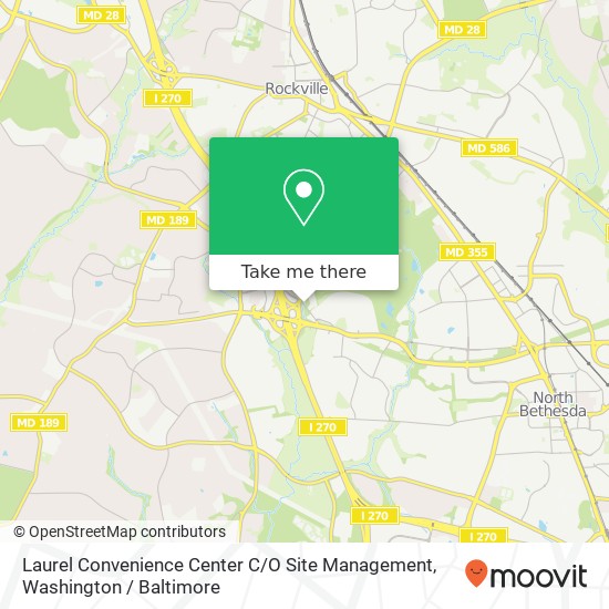 Mapa de Laurel Convenience Center C / O Site Management, 3200 Tower Oaks Blvd