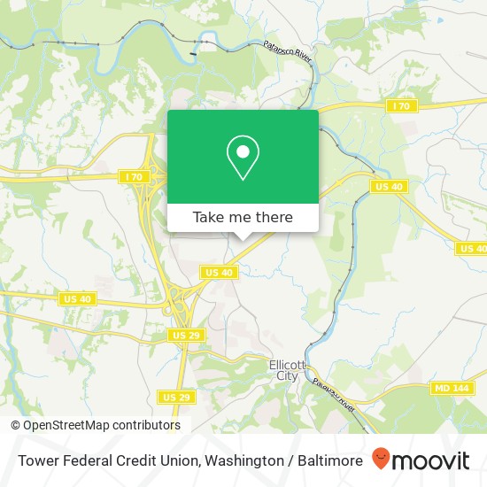 Mapa de Tower Federal Credit Union, 8450 Baltimore National Pike