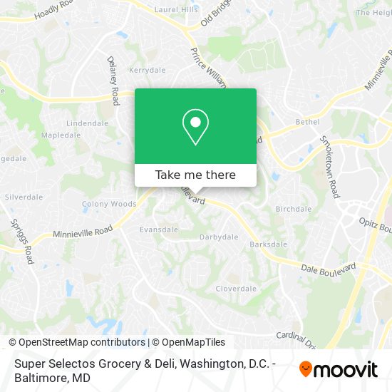 Mapa de Super Selectos Grocery & Deli