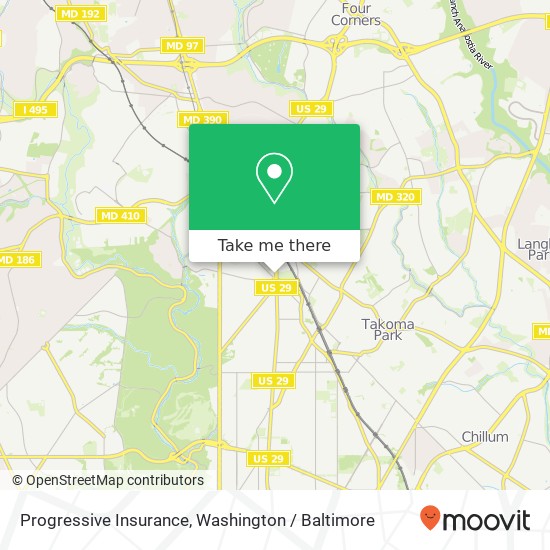 Progressive Insurance, 7904 Georgia Ave map