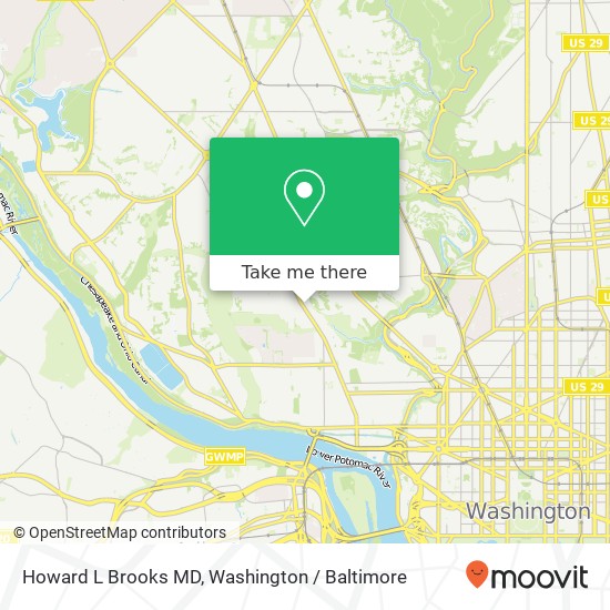 Howard L Brooks MD, 2233 Wisconsin Ave NW map