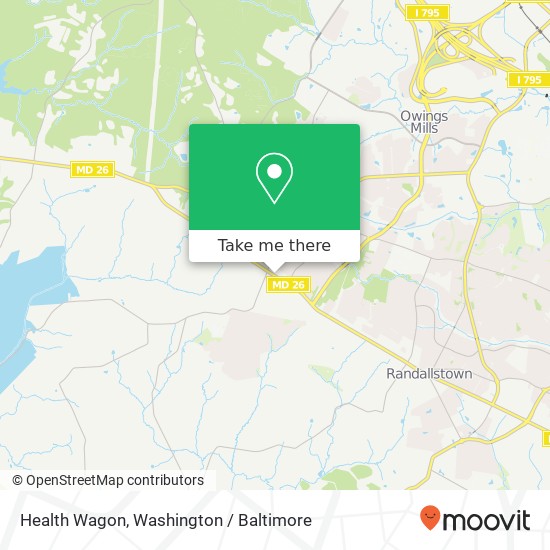 Mapa de Health Wagon, 9848 Liberty Rd